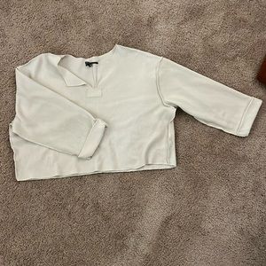 white ribbed urban outfitters sweater